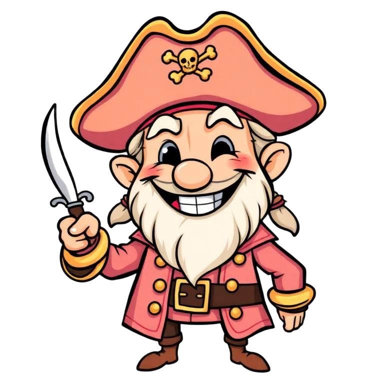 Cap'n Ledger, cartoon pirate crew member