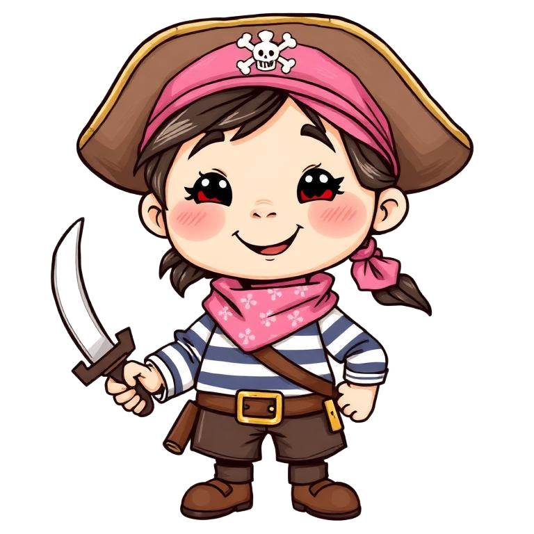 Deckhand Pip, cartoon pirate crew member