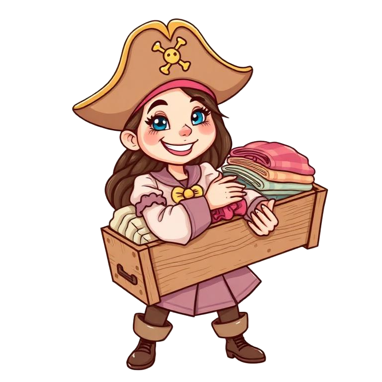 First Mate Wren, cartoon pirate crew member